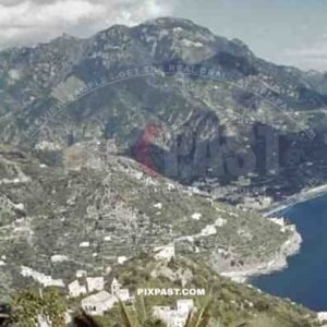 View from Villa Rufolo Palazzo down on Ravello Italy 1942. Taken by a german Luftwaffe soldier.