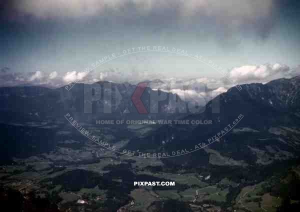 View from the window of Adolf Hitlers Eagles Nest May 1945