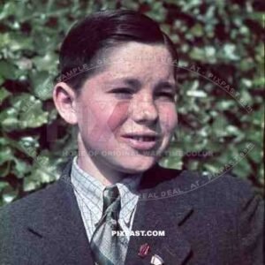 WW2 color Freiburg Germany 1939 Young Boy Suite american badge Carl Schurz