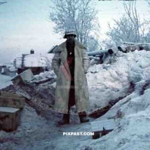 WW2 color Russia 1943 winter camo helmet supply ammo jacket 207 Infantry Division Major Scheer