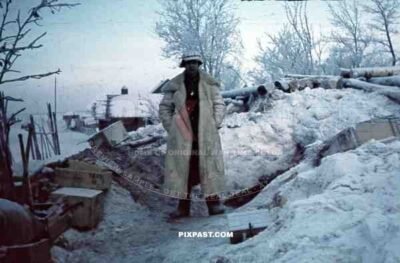 WW2 color Russia 1943 winter camo helmet supply ammo jacket 207 Infantry Division Major Scheer