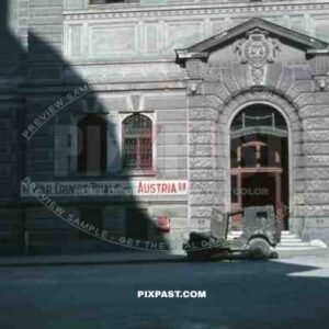War Crimes Trial - Willys MB Jeep - regional court in Salzburg, Austria ~1946