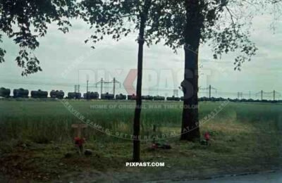 War graves to german panzer soldiers near Angerville France 1940.