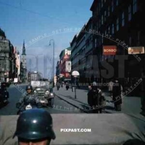 Wehrmacht convoy at the Praterstraße in Vienna, Austria ~1938