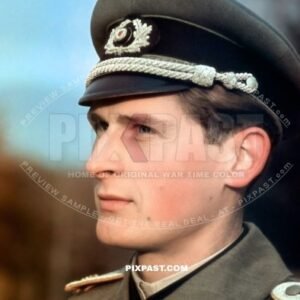 Wehrmacht officer of the 59th Reconnaissance Battalion. 8th Panzer Division. Russia August 1942. Green Jager pipping
