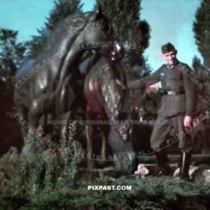 Wehrmacht soldier at the park in Berlin, Germany ~1940