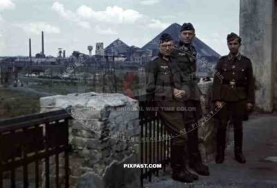 Wehrmacht soldiers at the Kochegarka mine in Horliwka, Ukraine 1942