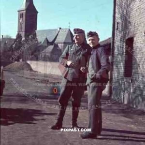 Wehrmacht soldiers in Niederaußem, Germany 1940