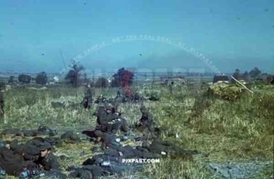 Wehrmacht soldiers of the Sicherungsbataillon 738 in Kokorewka, Russia 1944