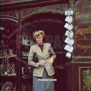 american tourist woman in Freiburg, Germany 1939
