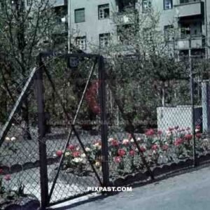 apartment block / gardens in Leipzig, Germany 1941