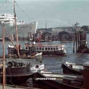 at the Hamburg harbour, Germany ~1940