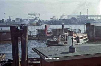 at the Hamburg harbour, Germany ~1940
