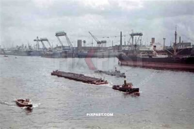 at the Hamburg harbour, Germany ~1940