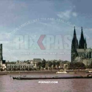 at the river Rhine in Cologne, Germany 1944