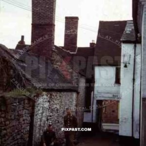 back alley in Cleobury, England ~1944