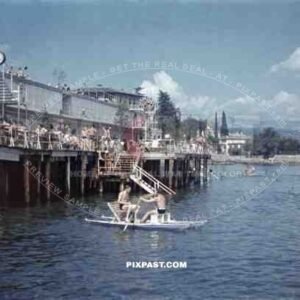bathing beach in Opatija, Croatia 1941