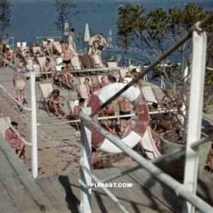 bathing beach in Opatija, Croatia 1941