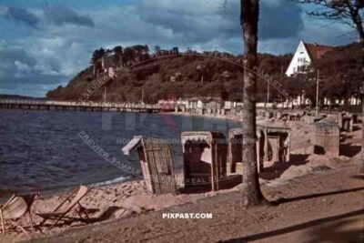 beach at the Kurhaus in Glücksburg, Germany 1941