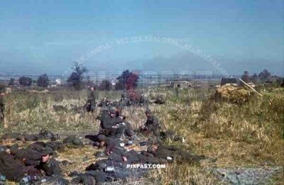 break during the countermarch, Russia 1944, Sicherungsbataillon 738