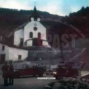 church at the Rue National 133 in Arnéguy, France ~1940