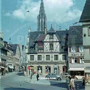 city centre cathedral in Ulm, Germany 1941