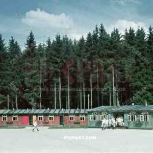colourful RAD kaserne buildings forest 1938 germany