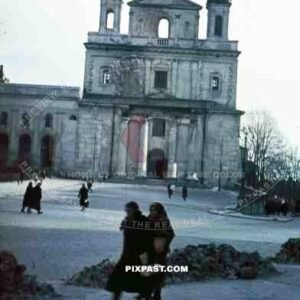 damaged St. John cathedral in Lublin, Poland 1939