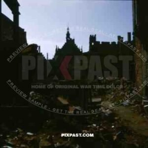 destroyed buildings in Frankfurt, Germany 1945