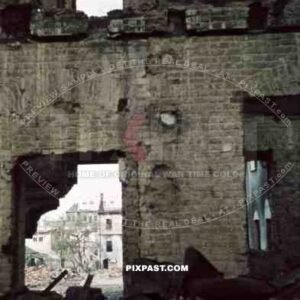 destroyed buildings in Minsk, Belarus, Russia 1941