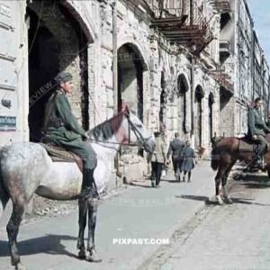 destroyed buildings in Minsk, Belarus, Russia 1941