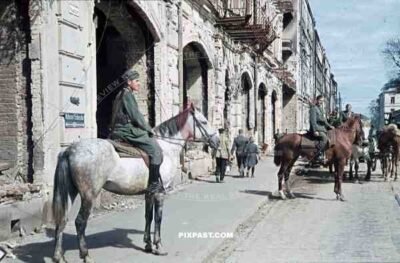 destroyed buildings in Minsk, Belarus, Russia 1941