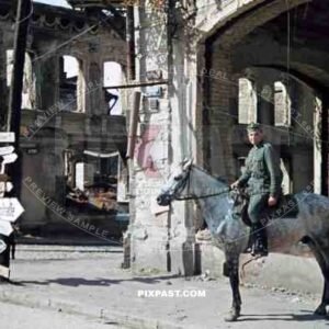 destroyed buildings in Minsk, Belarus, Russia 1941