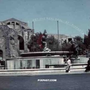 fountain in Rome, Italy 1938