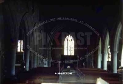 inside St. Mary´s church in Cleobury, England ~1944