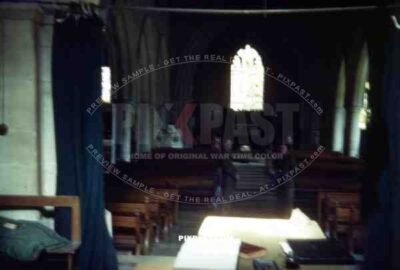 inside St. Mary´s church in Cleobury, England ~1944