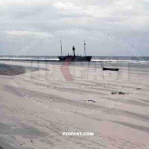 lightship "Wandelaar" at the beach of Ostende, Belgium 1940