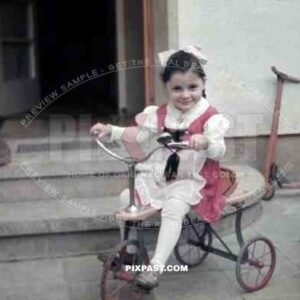 little girl on tricycle, Germany 1938