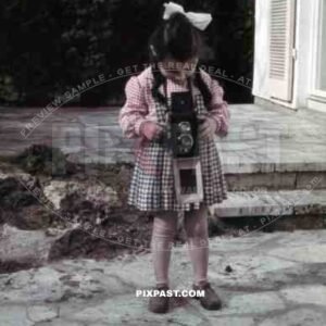 little girl with Voigtlander Brillant camera, Germany 1938