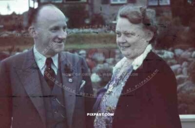 man and woman with party badge in Thüringen, Germany 1940