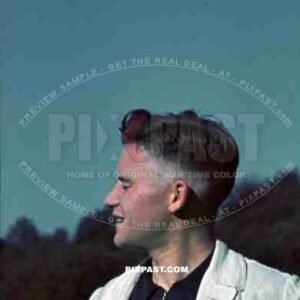 man with white jacket in Salzburg, Austria 1940
