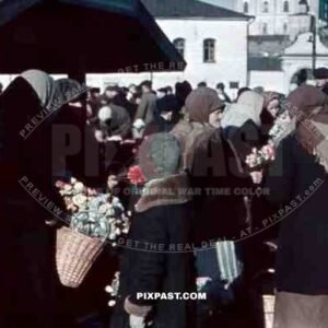 market in Pleskow, Russia 1943