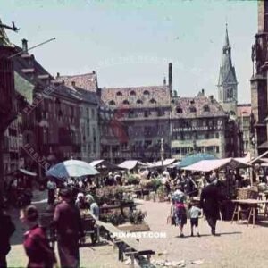 market place in Freiburg, Germany 1939
