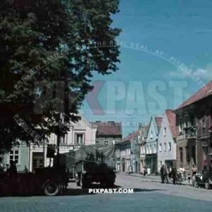 market place in Morąg, Poland 1940