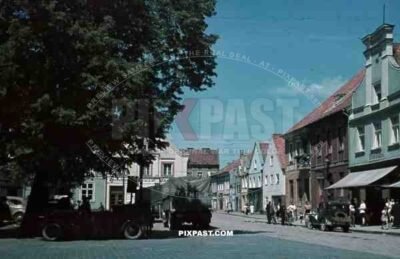 market place in Morąg, Poland 1940