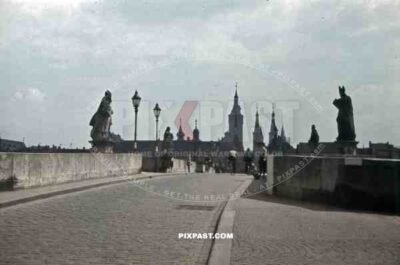 on the Mainbridge in Würzburg, Germany ~1941