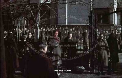 parade of Romanian soldiers, Romania 1942