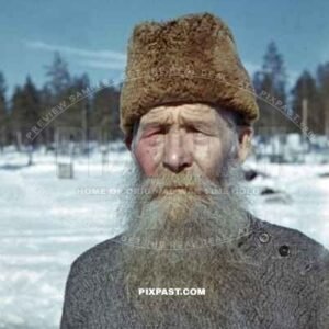 portrait of an old man in Finland 1944