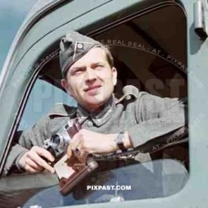 portrait of the famous war reporter Franz Krieger in Russia 1941