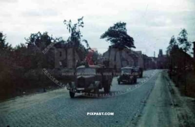 prisoners in wehrmacht truck, Tongern, Belgium 1940
